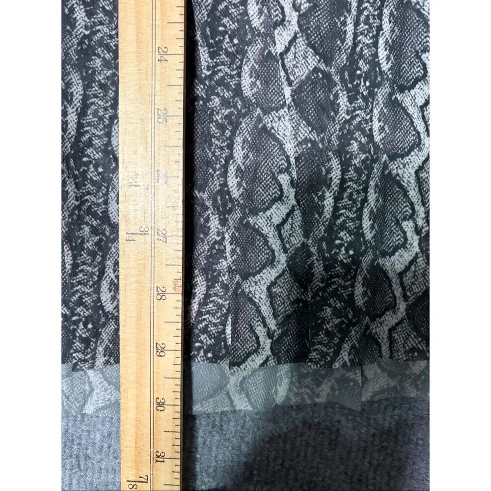 Rachel Roy 3X Gray Snake Print Pleated A-Line Skirt Plus Size Pull On Midi - Picture 8 of 8
